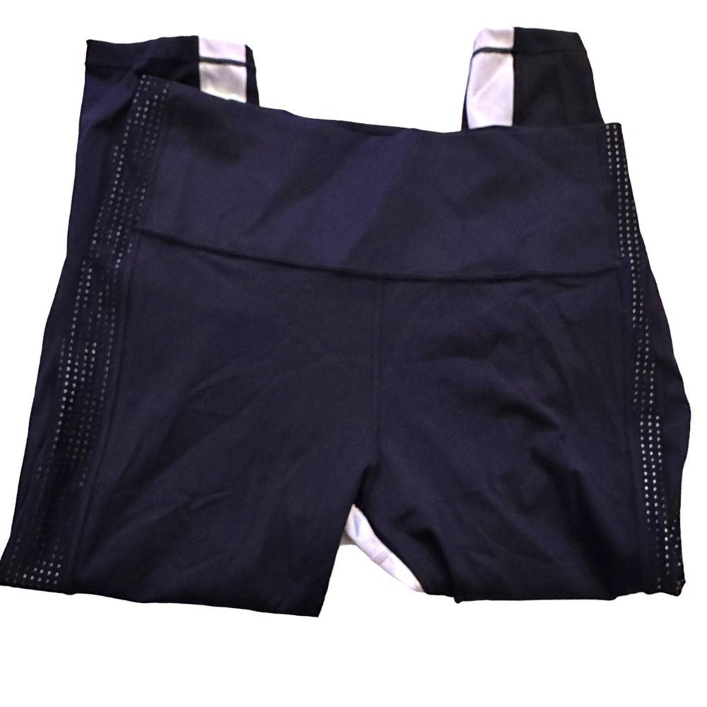 Athleta Hiit It‎ Mesh Capri Black White size Medium